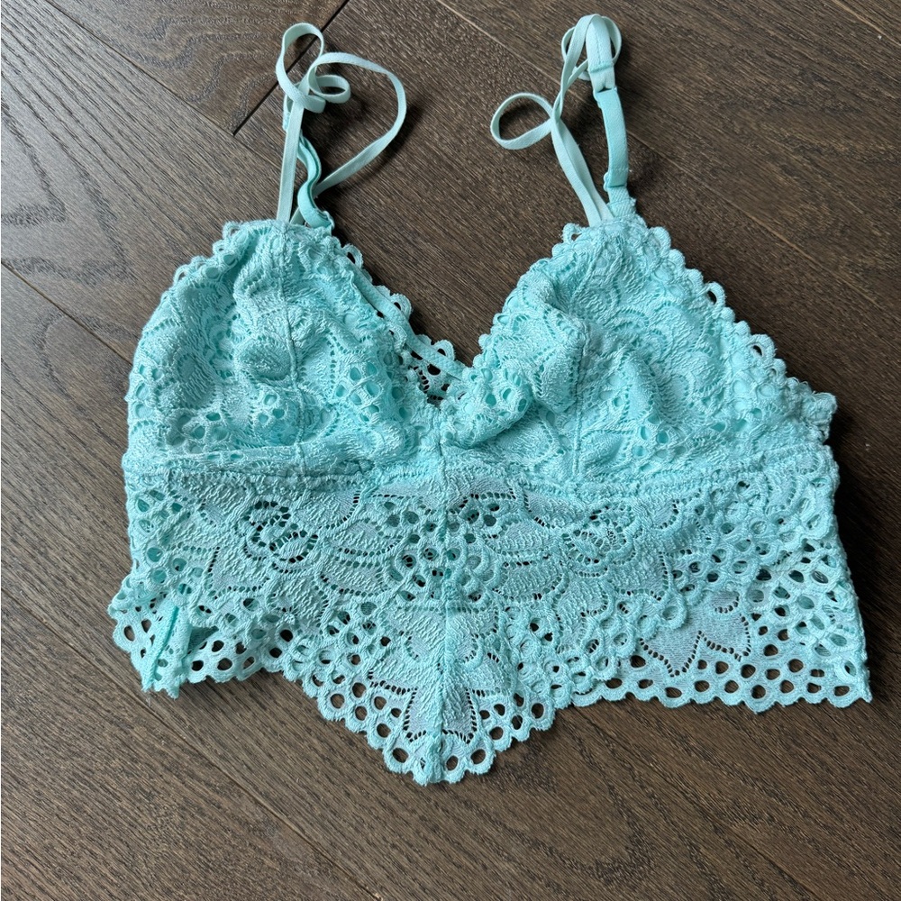 Aerie Light Blue Lace Bralette